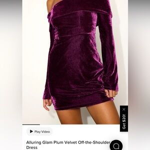 Lulu's Rich Plum Velvet Mini Dress